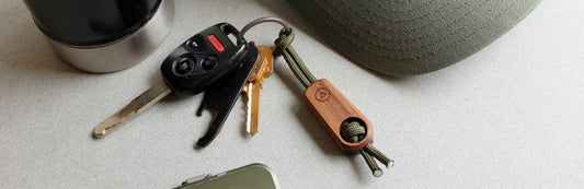 Core Key Fob Olive Green with keys